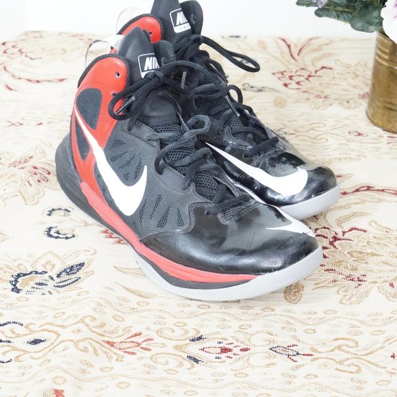 MEN'S NIKE PRIME HYPE DF Black Red White sz 8 EUC - Picture 1 of 8